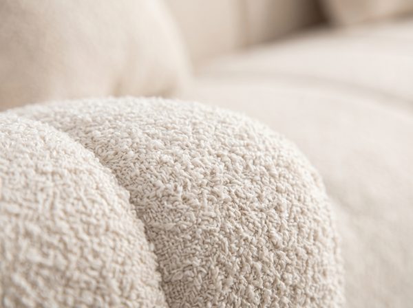 Faux lambskin fabric close-up — the Nest
